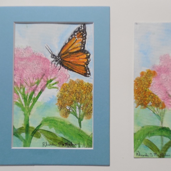 Monarch Butterfly Original Watercolor Painting Monarch - Picture 4 of 5